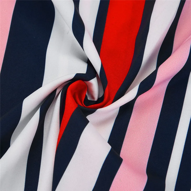 Модные женские топы и блузки повседневные полосатые с открытыми плечами принтом