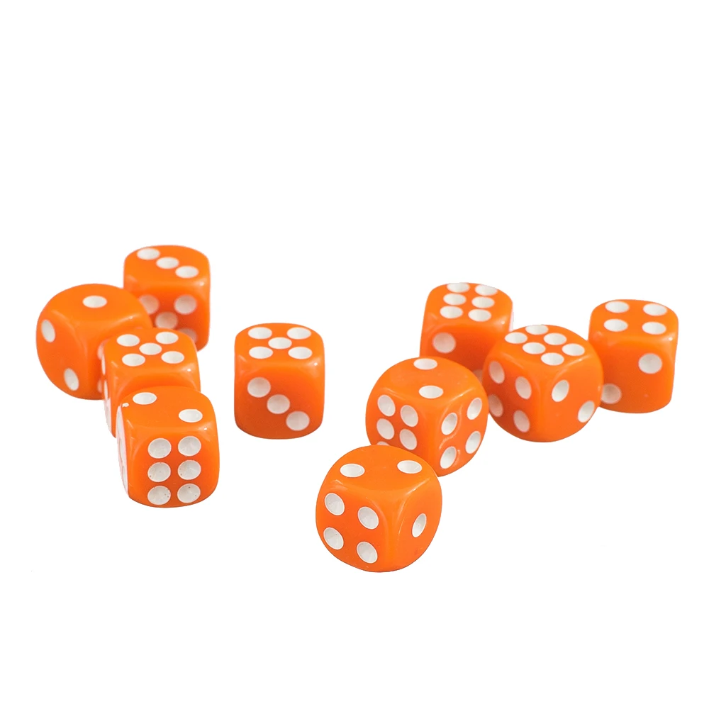 Новинка Лидер продаж 50x12 мм непрозрачные шестигранные игровые кубики D6 RPG для игр