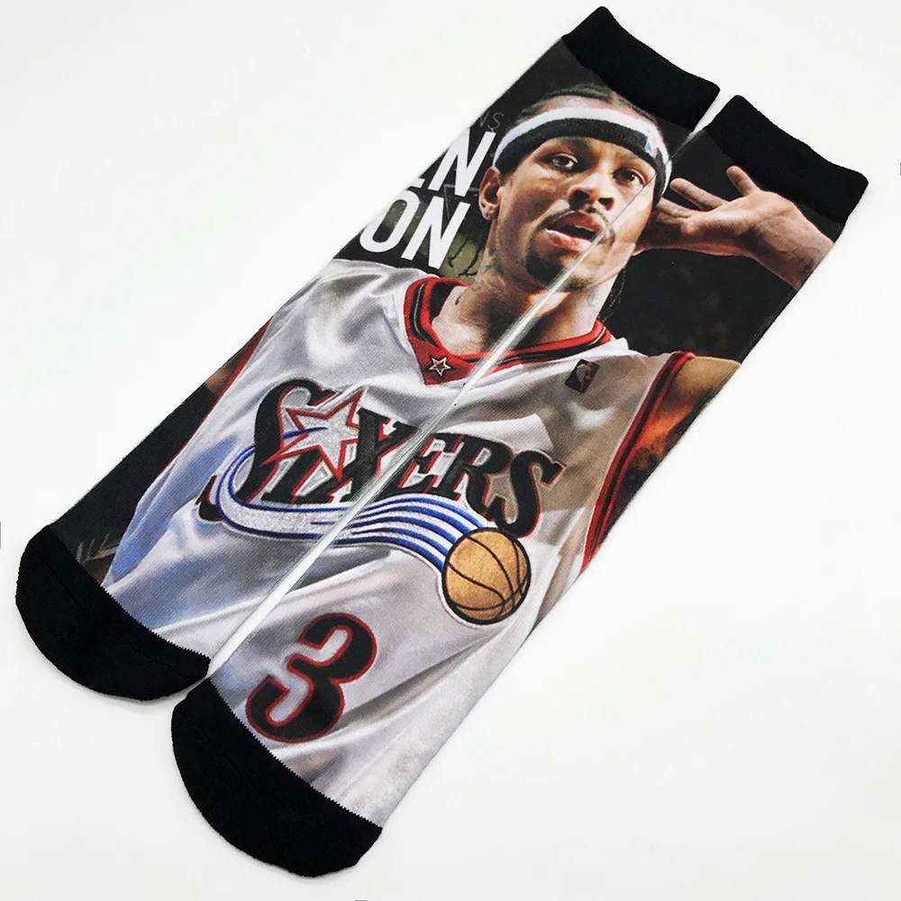 Носки с принтом All Star для мужчин и женщин модные забавные носки 3d 200 вязаных носков