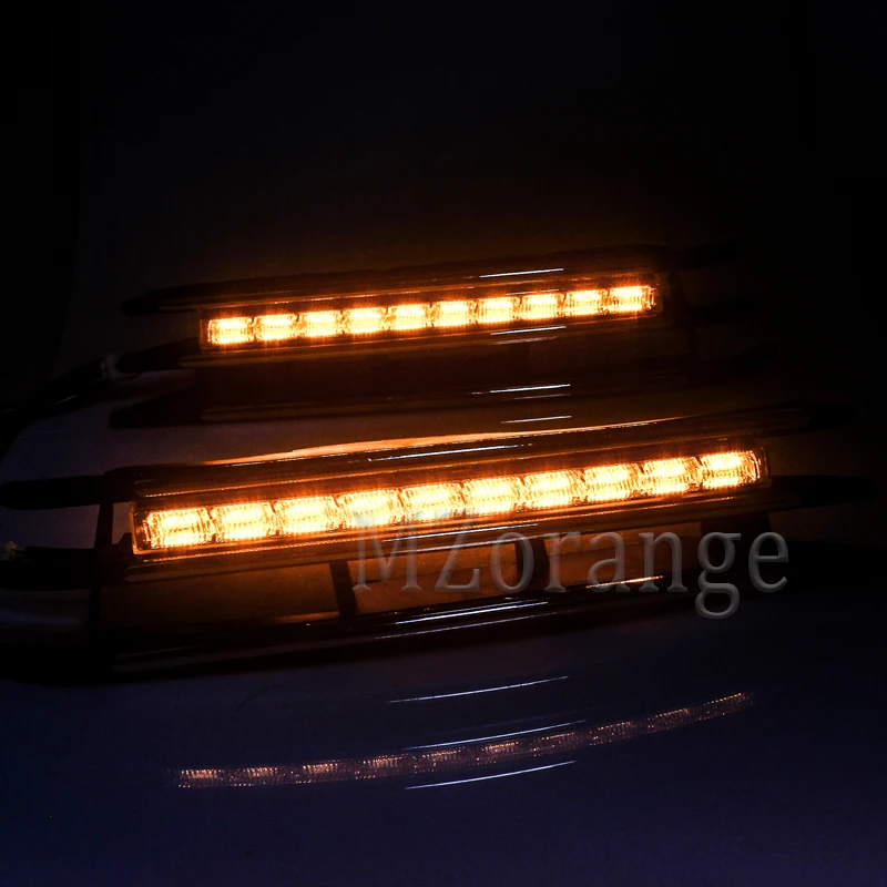 Автомобильные аксессуары 12 В дневного света для VW Touareg 2011 2012 2013 водонепроницаемый 6000K светодиодный DRL противотуманная сигнальная лампа 2 шт