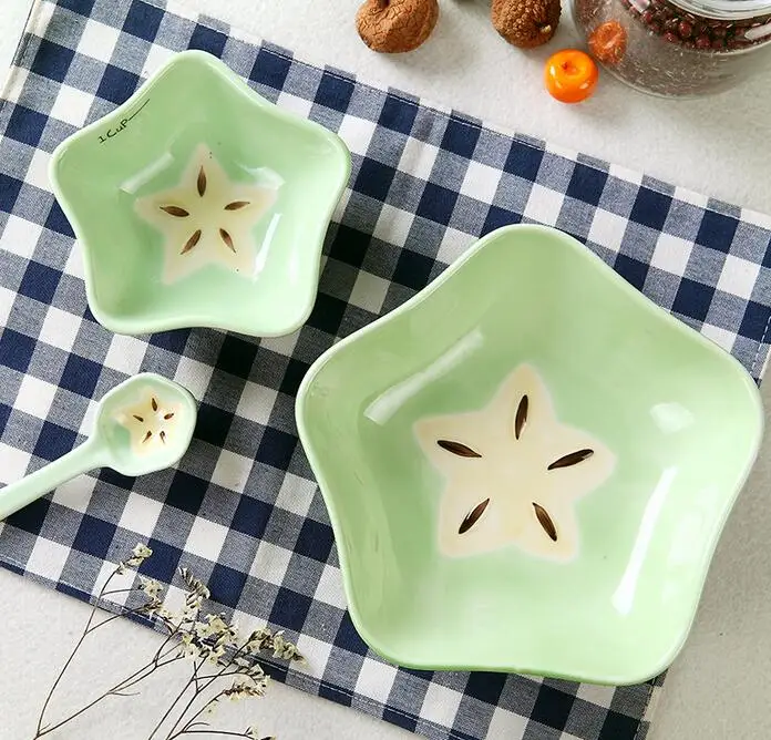 3 шт./компл. Мультяшные Столовые приборы фрукты рис салаты керамическая миска суп