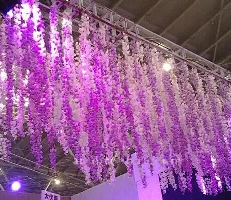 Goedkoop 200 Stks/partij Kunstmatige Opknoping Orchideeën Planten Nep Zijde Bloem Wijnstok Voor Wedding Achtergrond Party Decoratie Levert Nieuwe Aankomst