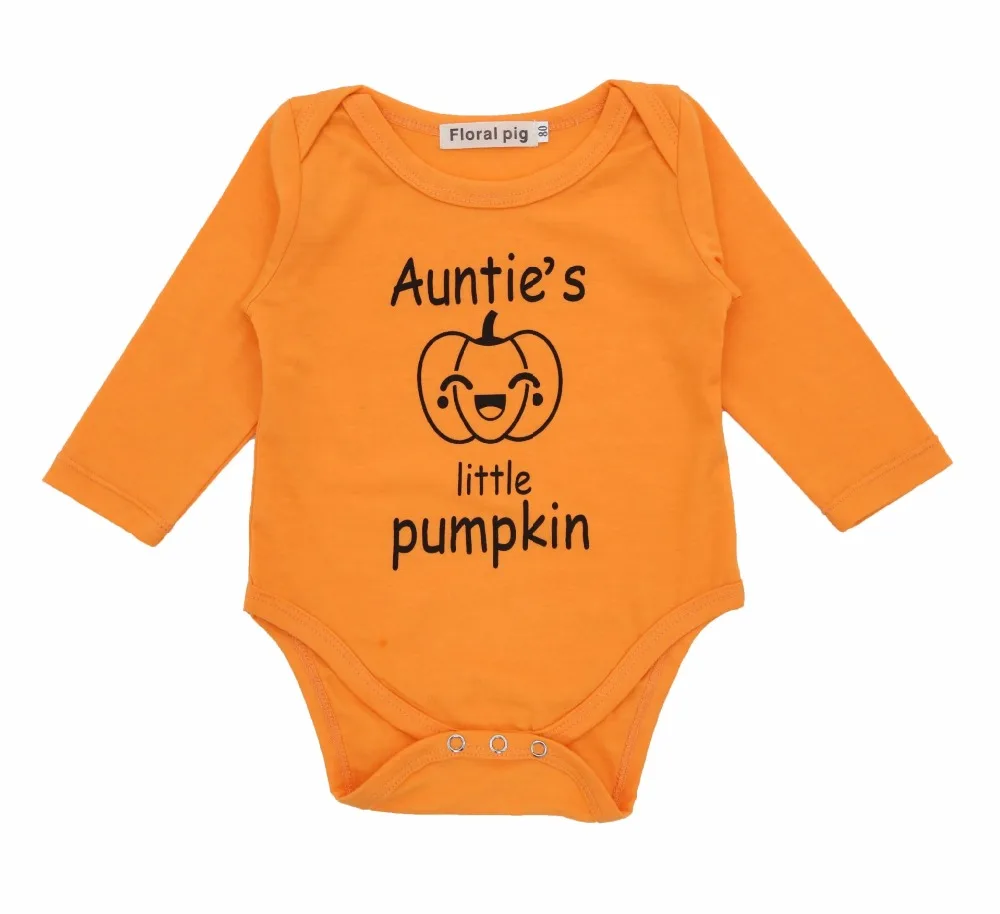 Детские комбинезоны коллекция 2017 года одежда с тыквой на Хэллоуин осенний