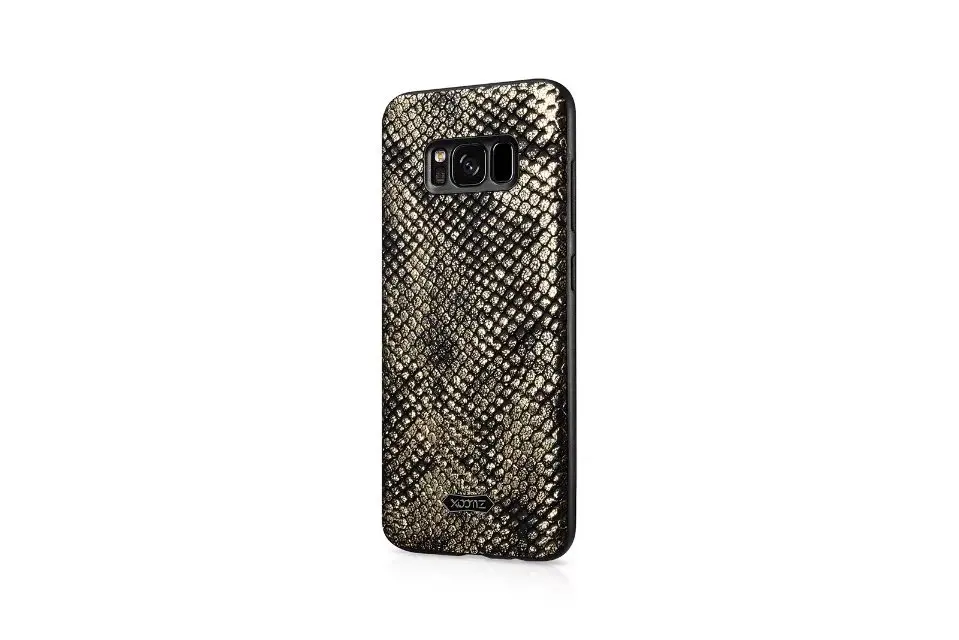 4 цвета для samsung Galaxy S8 кожаный чехол на заднюю панель телефона для samsung S8 Plus icarer xoomz модный бренд Шарм масштаб - Цвет: Золотой