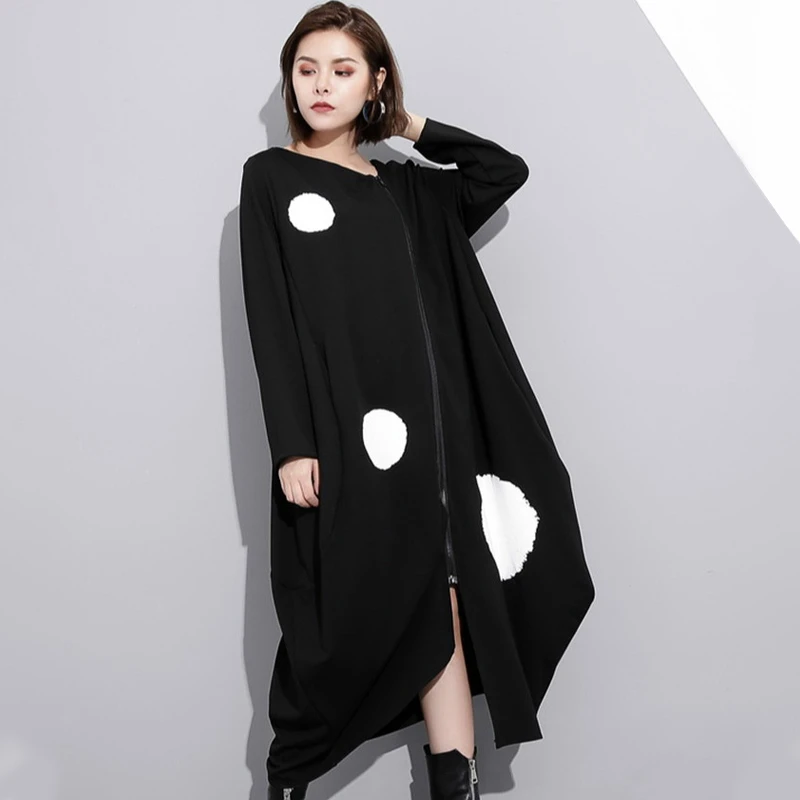 Max LuLu Autumn Luxury Fashion Korean Ladies Casual Streetwear Womens Elegant Dot Long Dresses Sexy Punk Vestidos Plus Size
