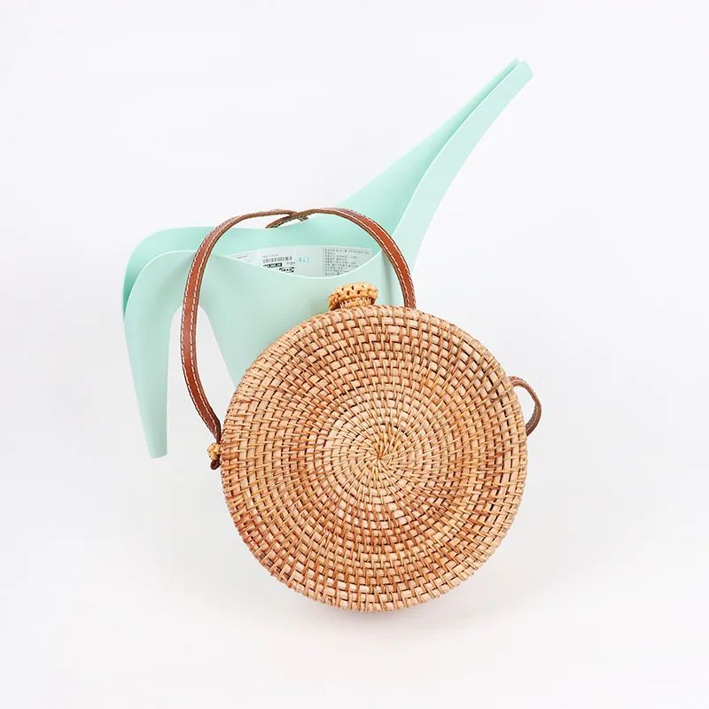 SAFEBET Round Rattan Bags Travel Organizer Handmade Straw Woven Storage Bag Summer Beach Handbag Shoulder For Women | Дом и сад