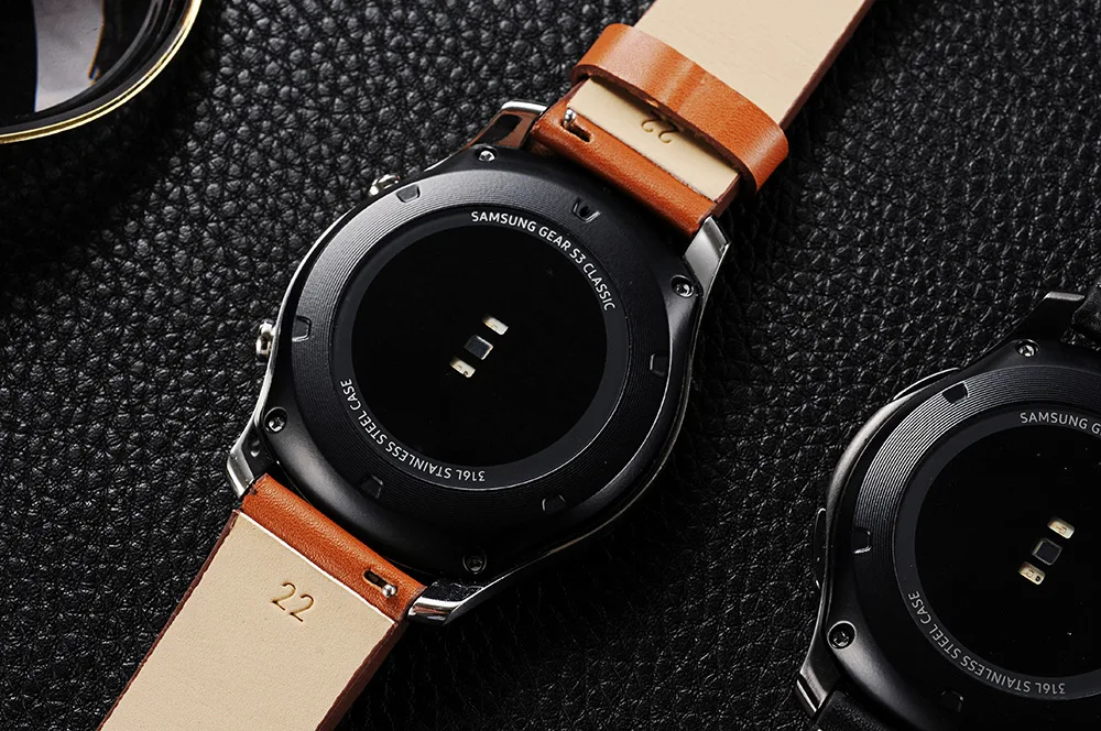 Новейший 22 мм настоящий простой кожаный ремешок для часов Ремешок для samsung gear S3 классический Frontier Ремешки для наручных часов для samsung Galaxy Watch