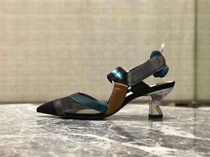 heel height 5cm Г., летние модные женские свадебные туфли-лодочки на каблуке Женская обувь босоножки с ремешком на пятке женские Босоножки на каблуке Дамская обувь - Цвет: heel height 5cm