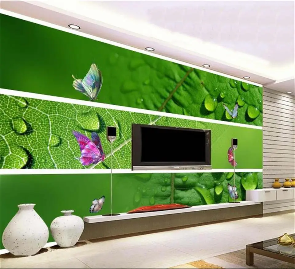 3d обои на заказ фото фреска из нетканого материала весенняя бабочка романтика