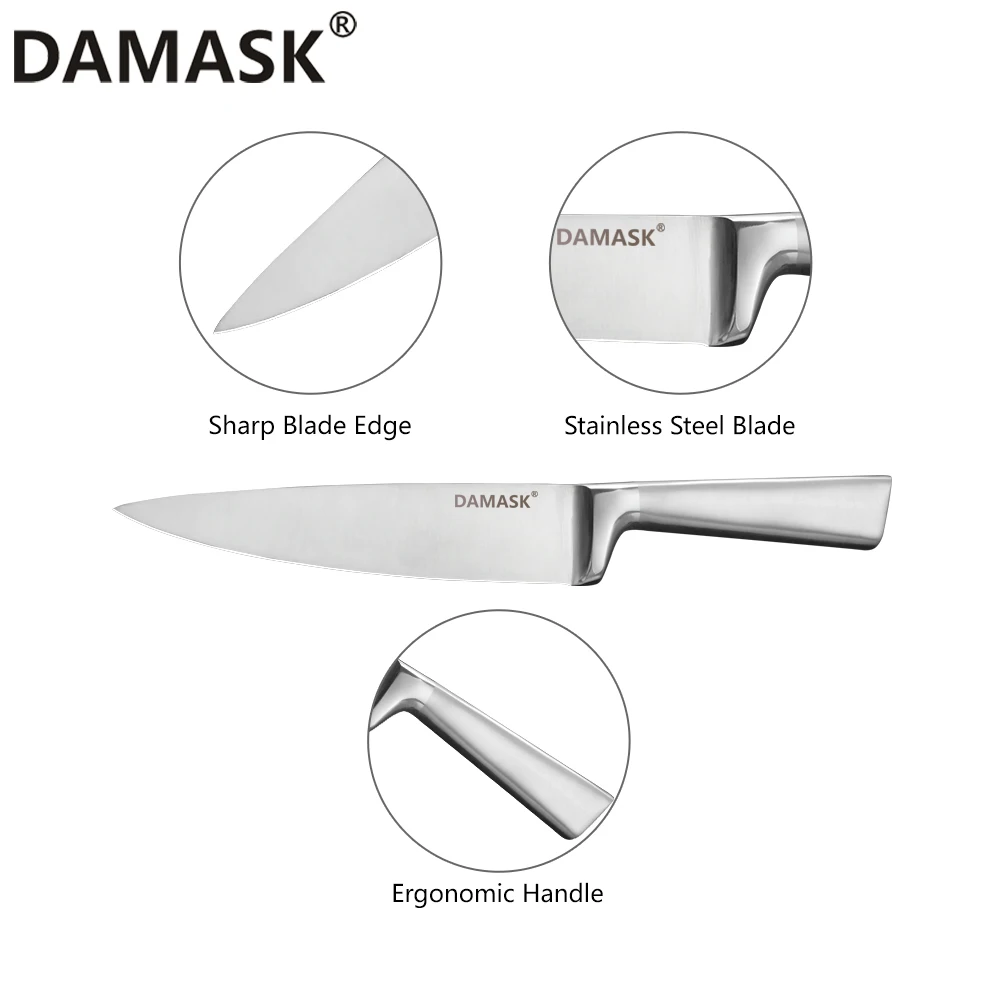 Набор дамасских европейских кухонных ножей набор высококачественных из