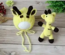 AS PHOTO Коала медведь и подходящая шляпа ручной вязки игрушка и шапка набор новорожденных фотографии реквизит милый медведь Игрушка реквизит - Цвет: AS PHOTO