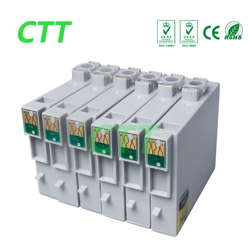 6 шт. совместимый для T0481 T0486 Epson Stylus Photo R200 R220 R300 R300M R320 R340 RX500 RX600 RX620 с чип |