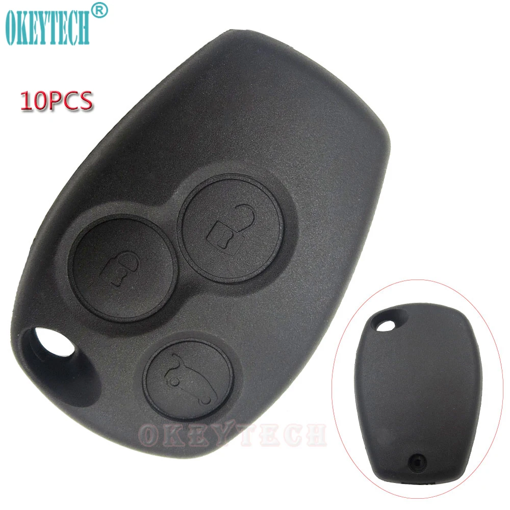 OkeyTech 10 шт./лот новейший 3 кнопки дистанционного ключа FOB оболочка для Renault Clio Modus