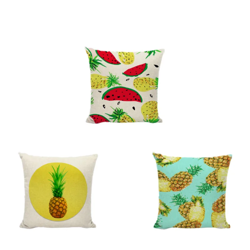 Ананас пледы Чехлы для подушек с геометрическим рисунком девочек в черно белую