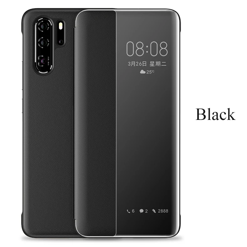 Для huawei P30 Pro Флип кожаный чехол Smart Touch View Window Cover для huawei P30 P30Pro полная защита Funda Capa