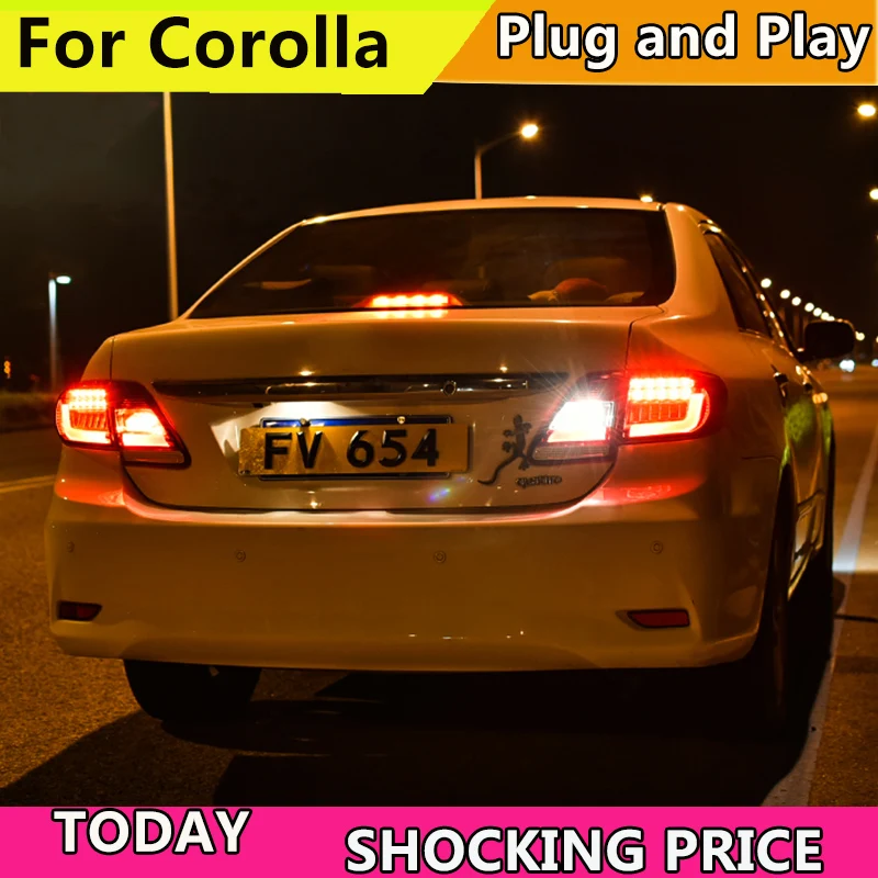 doxa Car Styling For Toyota Corolla Altis Rear Lamp for 2011-2013 LED Carolla taillight DRL+Brake+Park+Signal | Автомобили и