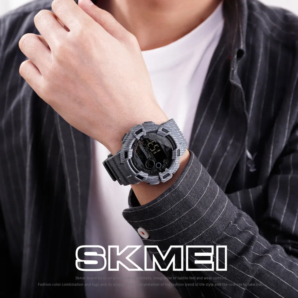 Часы SKMEI G Style мужские Роскошные брендовые кварцевые светодиодные спортивные