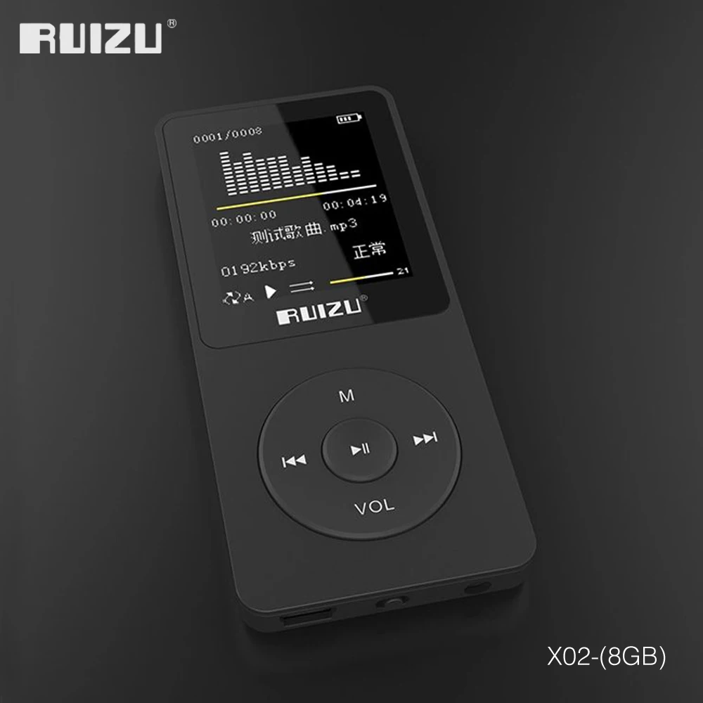 Brand New 100% Original English Version Ultrathin MP3 Player With 8GB Storage1.8 Inch Screen Can Play 80h RUIZU X02 | Электроника