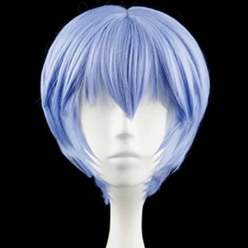 ЕВА Ayanami Рей с короткими голубыми волосами головной убор для косплея харипин