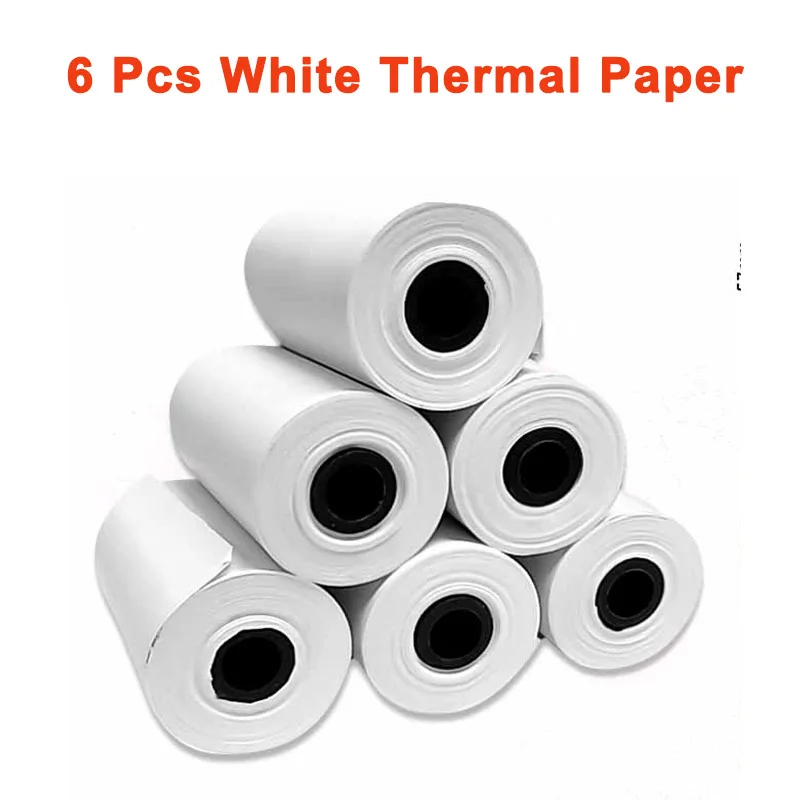 6 Pcs Thermal Papers PAPERANG P2 Мини Портативный Bluetooth фотопринтер Карманный Термопринтер для мобильного телефона Android, iOS Windows P2 - Цвет: 6 Pcs Thermal Papers