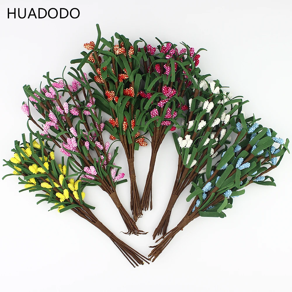 Искусственные ветки HUADODO 16 см тычковые цветы для дома свадебная гирлянда венок