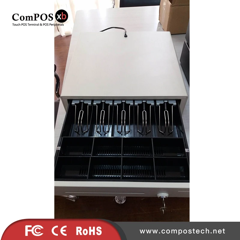 China Cash Drawer POS Cash Drawer Five Grids Three Section of The Cash Box with RJ11 Interface