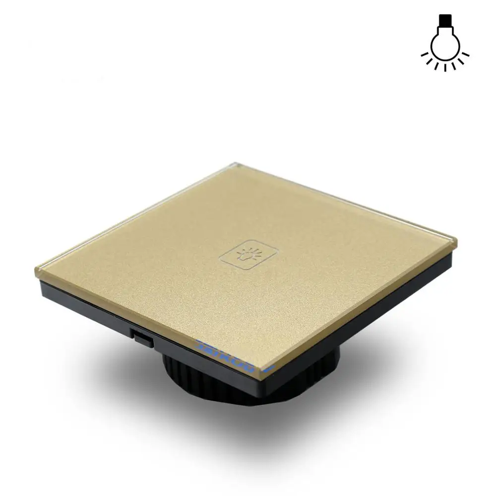 Бесплатная доставка сенсорный диммер стандарт ЕС настенный выключатель золотой