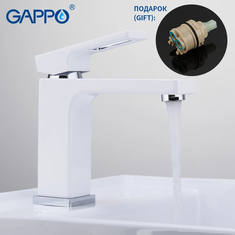 GAPPO смеситель для душа Хромированный и белый ванны набор с раковиной кран