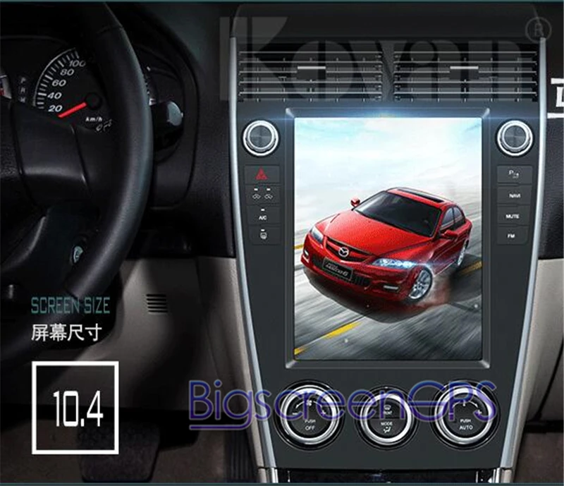 Автомобильный dvd плеер Tesla Style 10 4 дюйма Android 7 132 Гб ПЗУ GPS Navi для Mazda 6 2002 2015