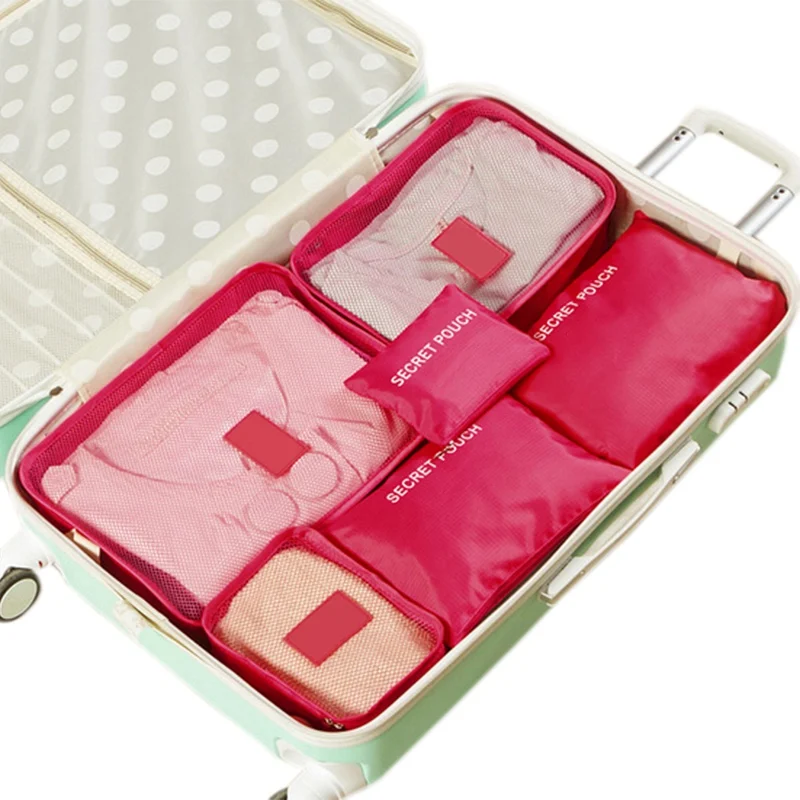 Shoes Underwear Travel Storage Bag Cartoon Waterproof Organizer Clothes Packing Drawstring 6PCs/Set | Дом и сад