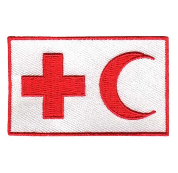 

IFRC Country Embroidery Patches Made by Twill with Flat Broder and Iron On Backing free shipping by Post