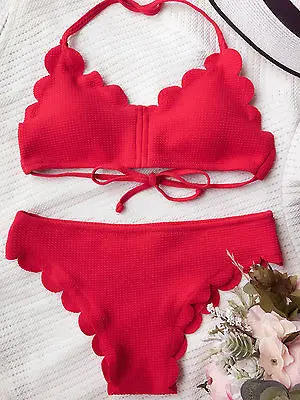 Модные клейкая лента для Для женщин купальный костюм с мягкими чашками пляжный