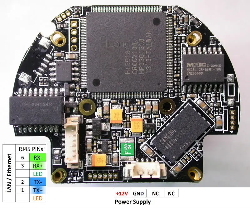 Чиповая плата для IP камеры видеонаблюдения IPC 720P (1280x720) 1/3 &quotAptina CMOS AR0130 sensor + Hi3518C