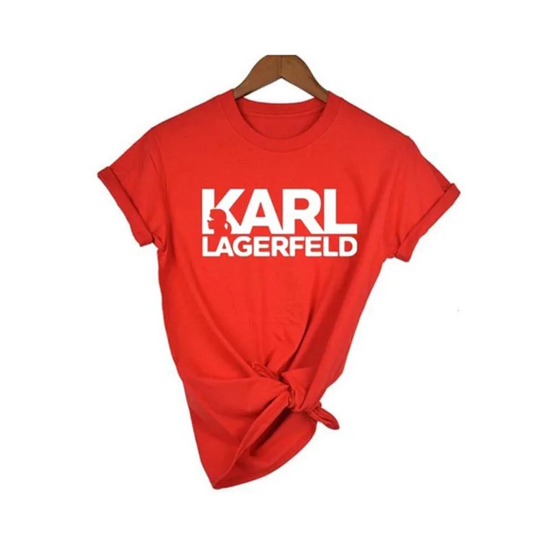 Karl Lagerfeld Футболка женская унисекс Лето 2019 Vogue короткий рукав Забавные футболки