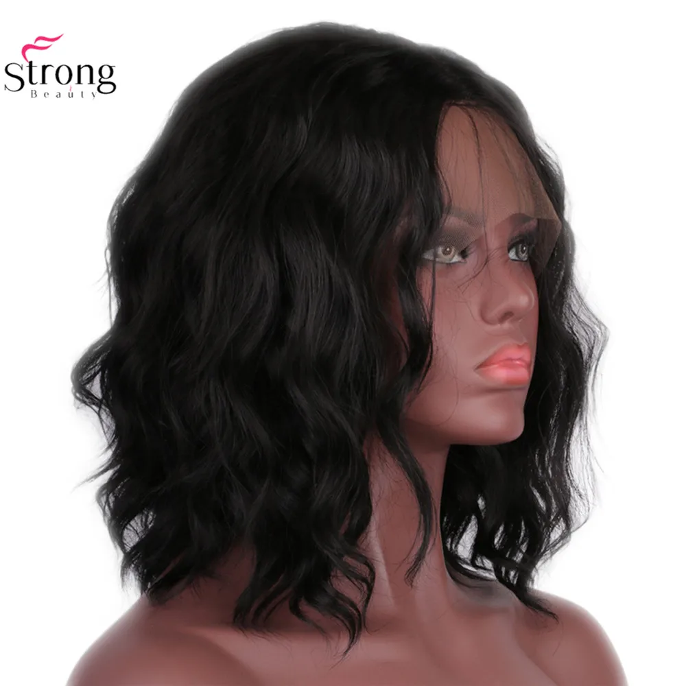 StrongBeauty 14 &quotСинтетические кружевные передние парики для женщин короткие