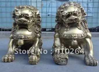 SCY [хорошая скидка] красивая чистая медь Китай JiXiang Богатство Собака Фу мужчины