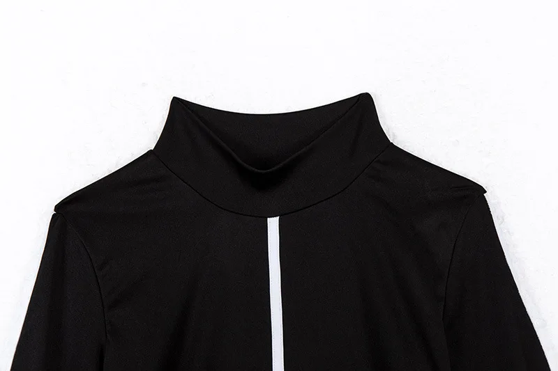 Новинка Бандажное платье с высоким воротником Осень-зима 2021 модное