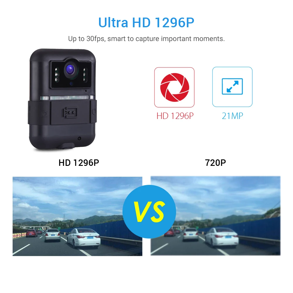 Полицейская камера BOBLOV ночного видения записывающая видео карманная hd