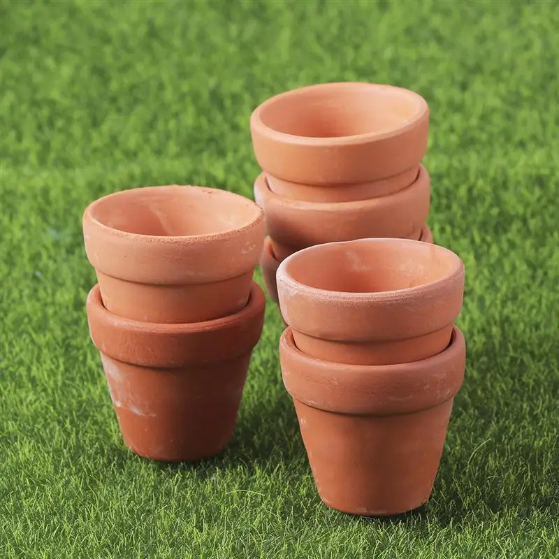 10Pcs 4.5x4cm Small Mini Terracotta Pot Clay Ceramic Pottery Planter Cactus Flower Pots Succulent Nursery |