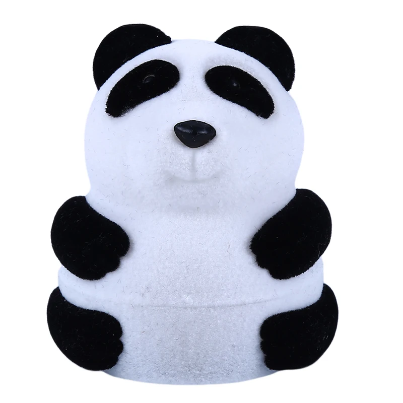 Креативная Милая бархатная коробка для украшений с пандой женщин в форме