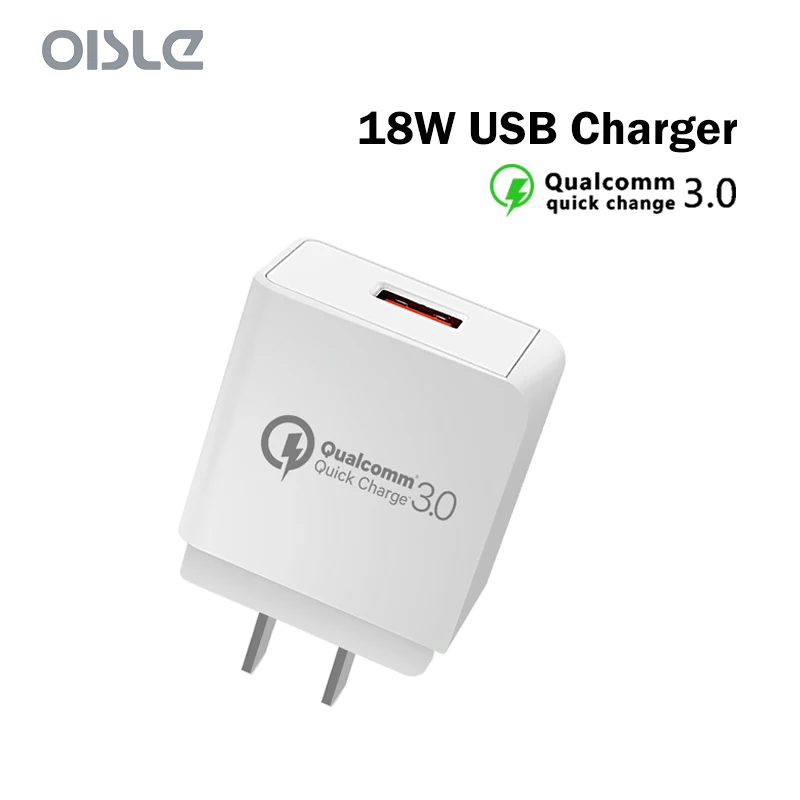 Быстрое зарядное устройство QC 3,0, зарядное устройство USB для iPhone xs max, быстрая зарядка 18 Вт, стандартное зарядное устройство для ЕС/США/Велико...