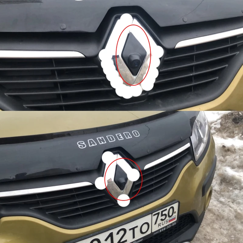 CCD HD ночное видение фронтальная камера для Renault Forward Логотип камера как для Renault Captur Koleos модус Клио фронтальная камера