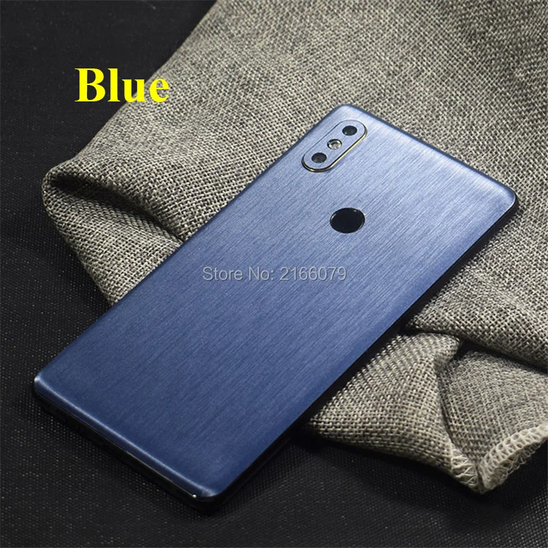 For Xiaomi Mi Mix 2s Mix2s 5.99&quot Full Cover Back Body Brushed Metal Decal Skin Phone Protective Wire Drawing Sticker Case |