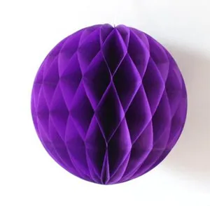 Dark purple 5 шт./лот "(20 см) китайский ткани Бумага Фонари Вафельная Ткань Цветочные шары пастель, хороший подарок на день рождения, свадебные и вечерние украшения - Цвет: Dark purple