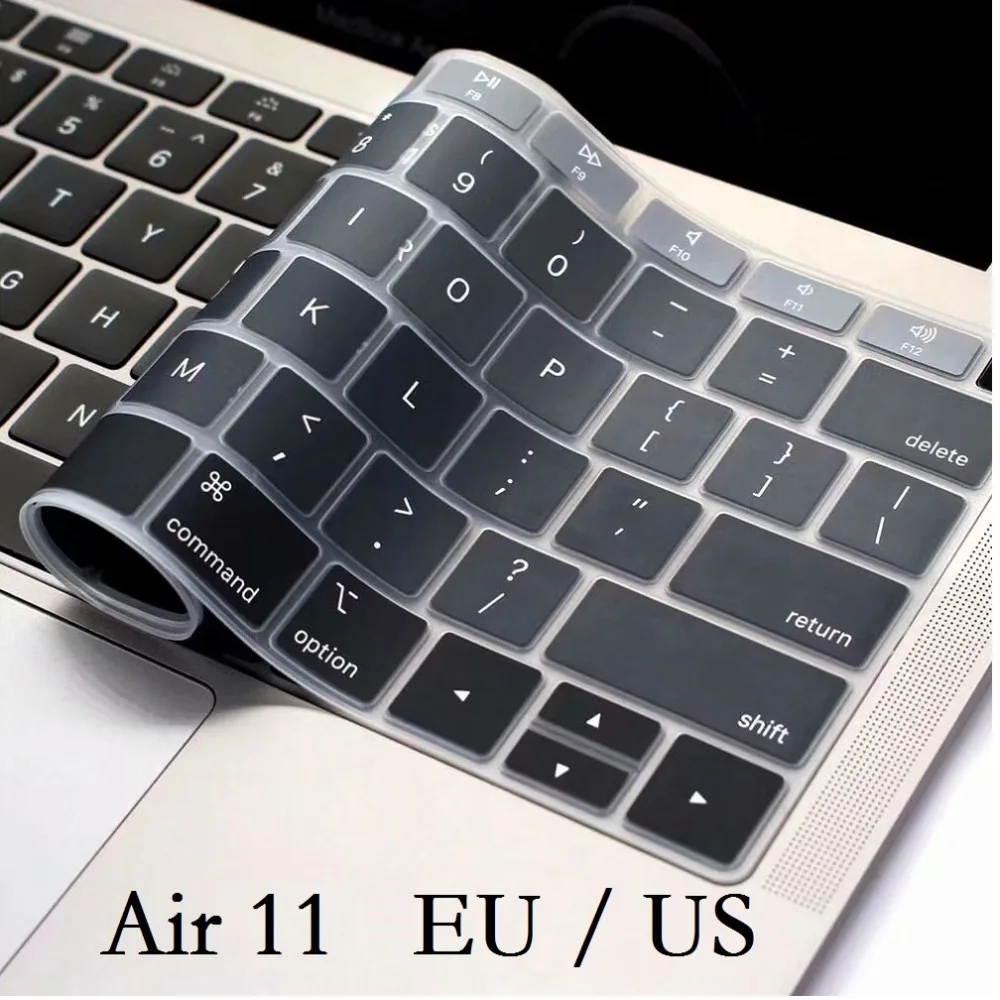 ЕС/США силиконовый чехол для клавиатуры Macbook Air 11 A1465 английская буква