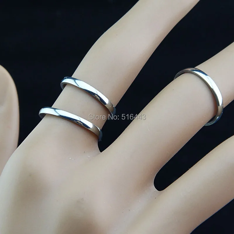 Никогда не выцветает 50 шт из нержавеющей стали дуги простые серебряные кольца