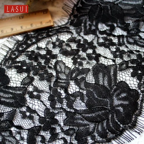 LASUI 2017 new 13 cm* 3m=1 lot black white Exquisite eyelashes lace trim DIY clothing accessories yarn wedding materials0073 | Дом и сад