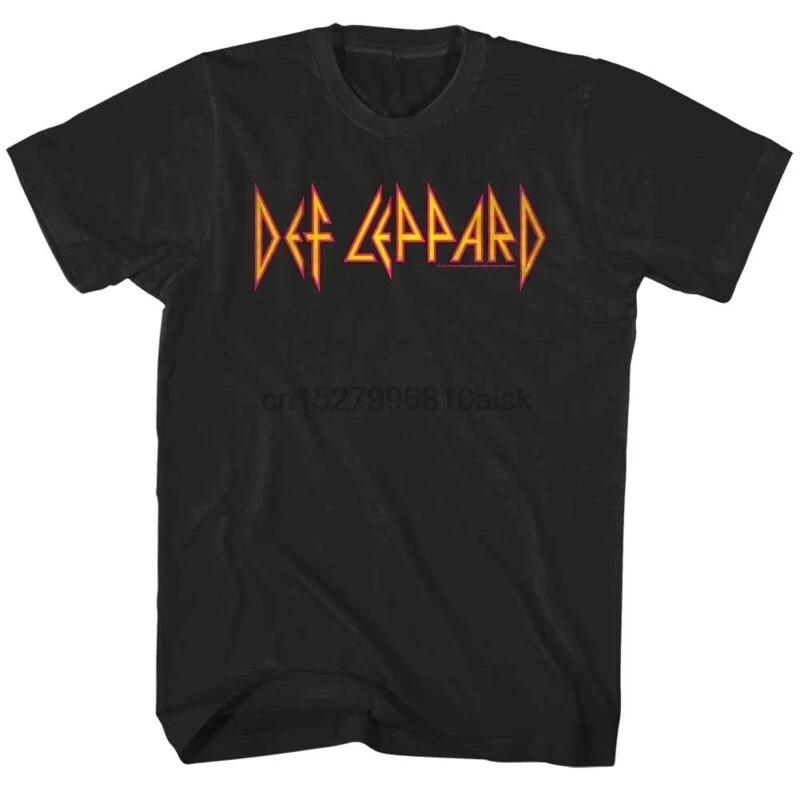 Def Leppard рок логотипом Для мужчин's футболка металла ленточной альбом концерт