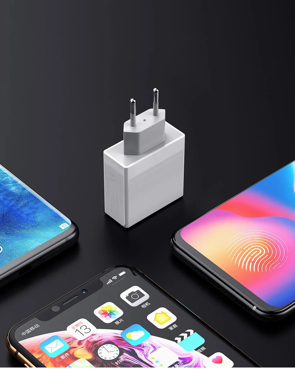 Универсальное зарядное устройство Oleeda с 3 USB портами и светодиодным