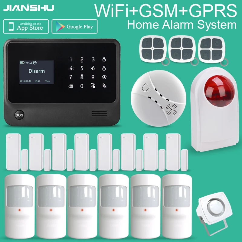 Домашняя безопасность 3G WIFI домашняя охранная сигнализация 100 беспроводная зона 8